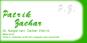 patrik zachar business card